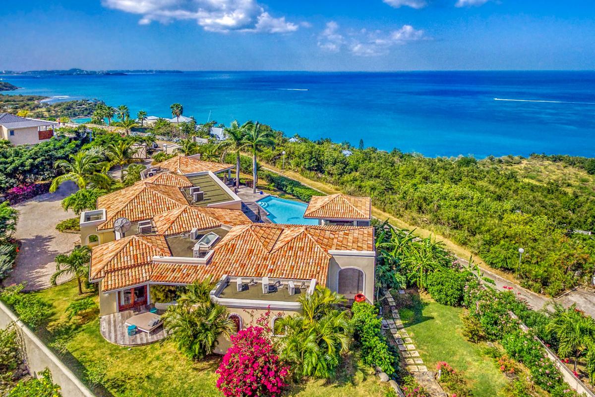 Luxury Villa Rental St Martin - Aerial view